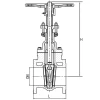 Steel gate valve, rising spindle | KP